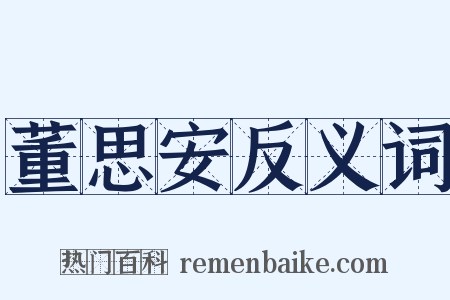 董思安反义词是什么意思的图片